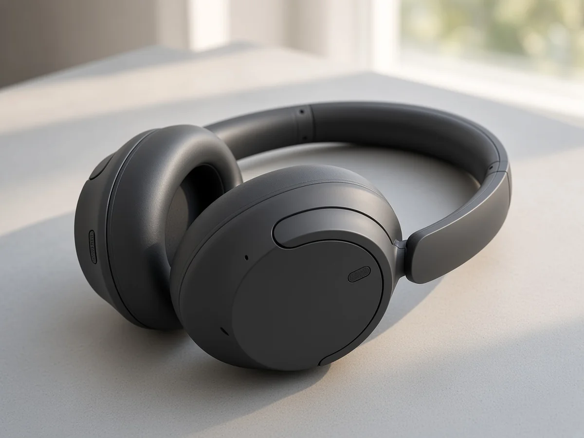 Sony WH-CH720N headphones on a cool gray desk